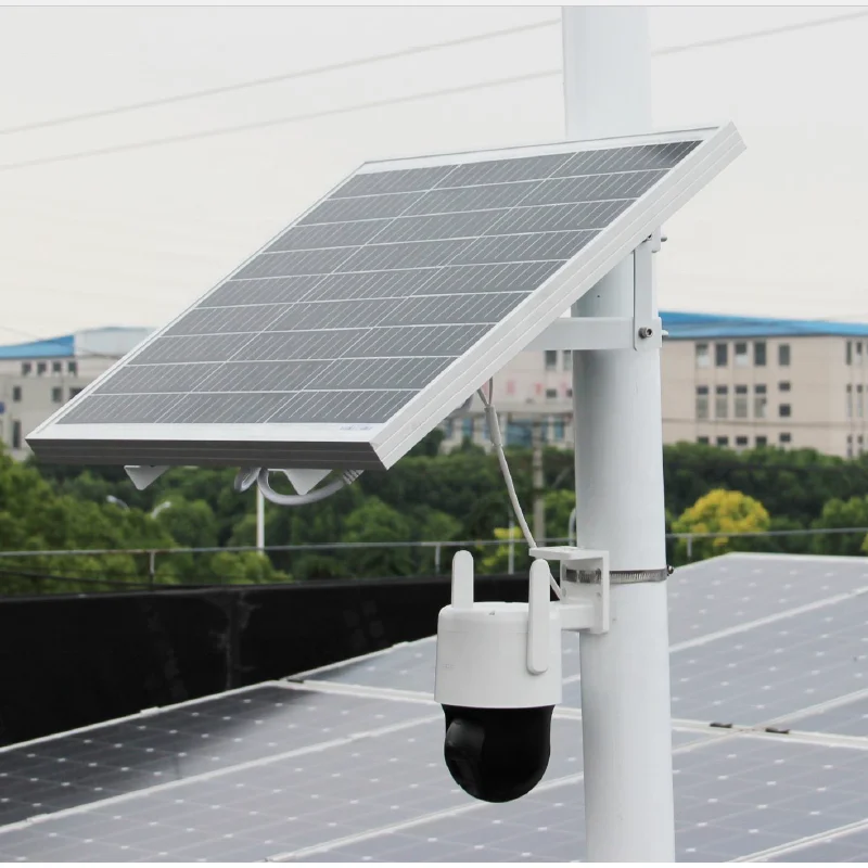 كاميرا مراقبة خارجية مقاومة للماء وقابلة للطي تعمل بالطاقة الشمسية مع بطارية قابلة لإعادة الشحن