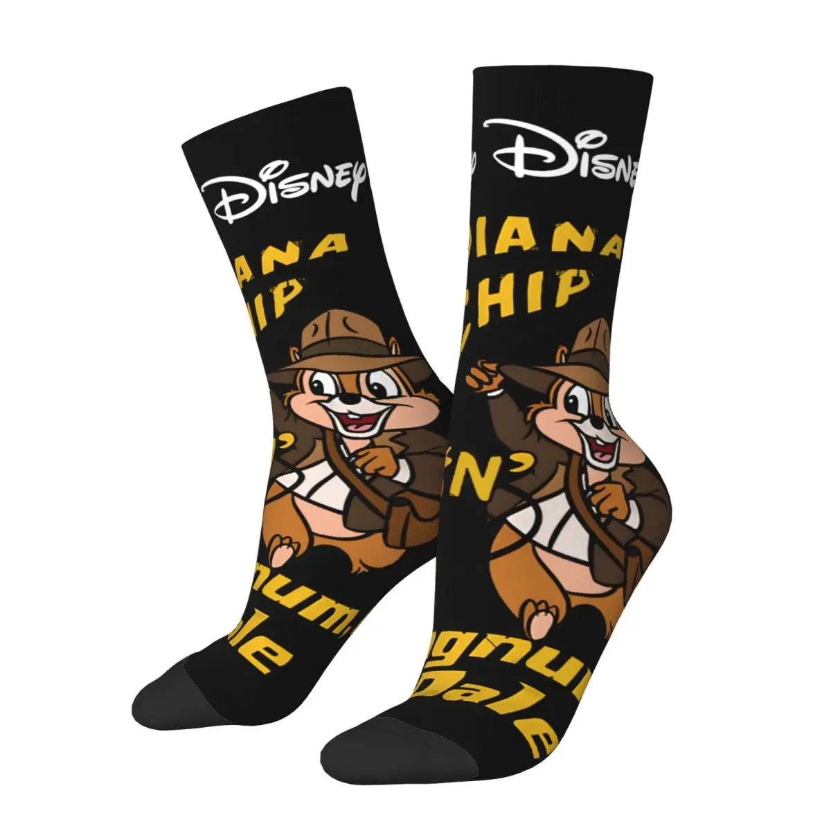 Funny Crazy compression P.Dale Sock for Men Hip Hop Harajuku Disney Rescue Rangers Happy Quality Pattern Printed Boys Crew Sock