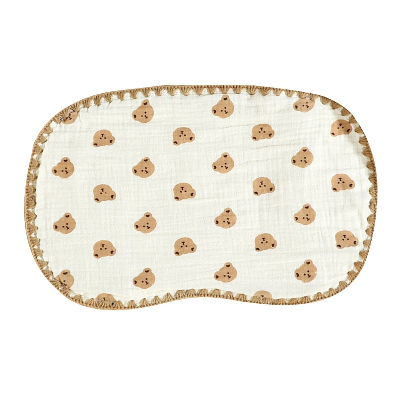 Almohada algodón para recién nacido, almohada dibujos animados para bebé, almohadas tipo babero, almohada cama para