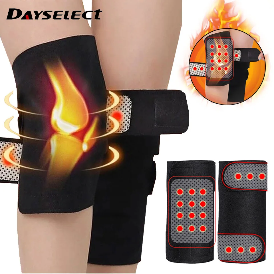 1Pair Tourmaline Self Heating Knee Pads Support Magnetic Therapy Kneepad Protective Belt Pain Relief Arthritis Knee Patella