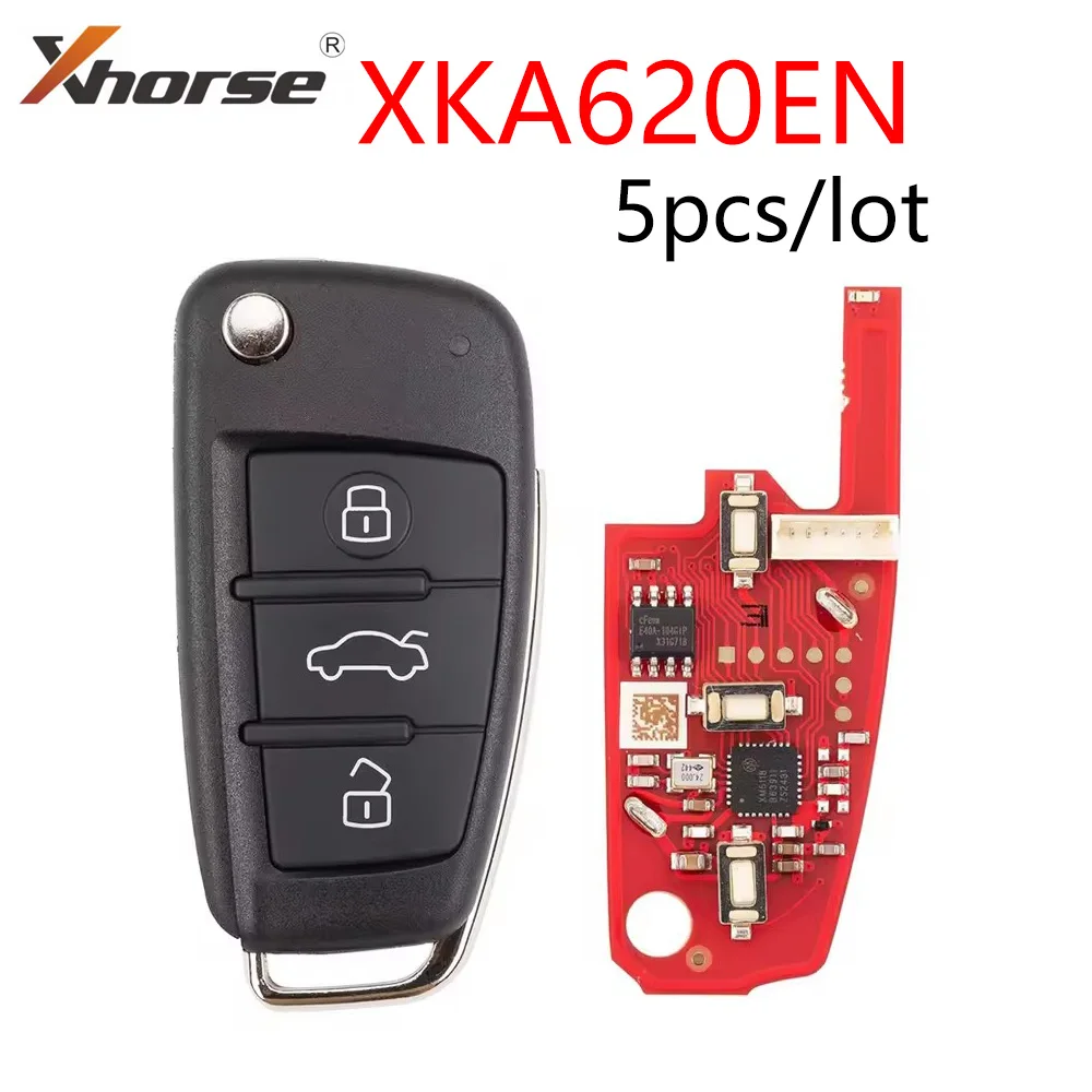 

5pcs/lot XHORSE XKA620EN for Audi A6L 2nd Generation Wired Key 3 Buttons Universal Remote Key