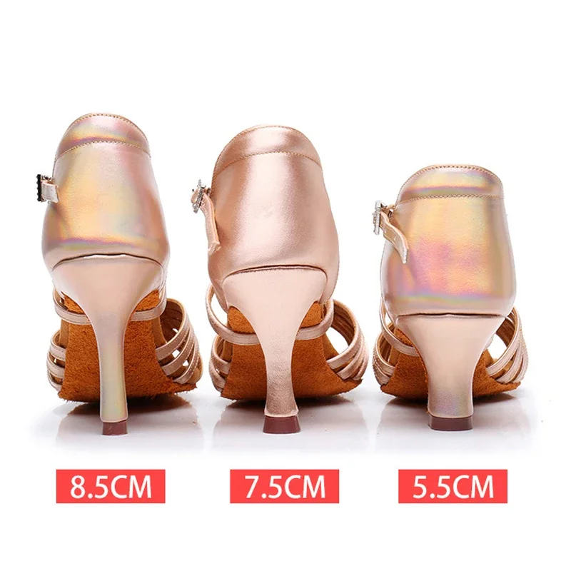 Sepatu dansa wanita, Sandal Salsa, sepatu dansa Latin, sepatu Ballroom Modern, sepatu penampilan Tango Jazz