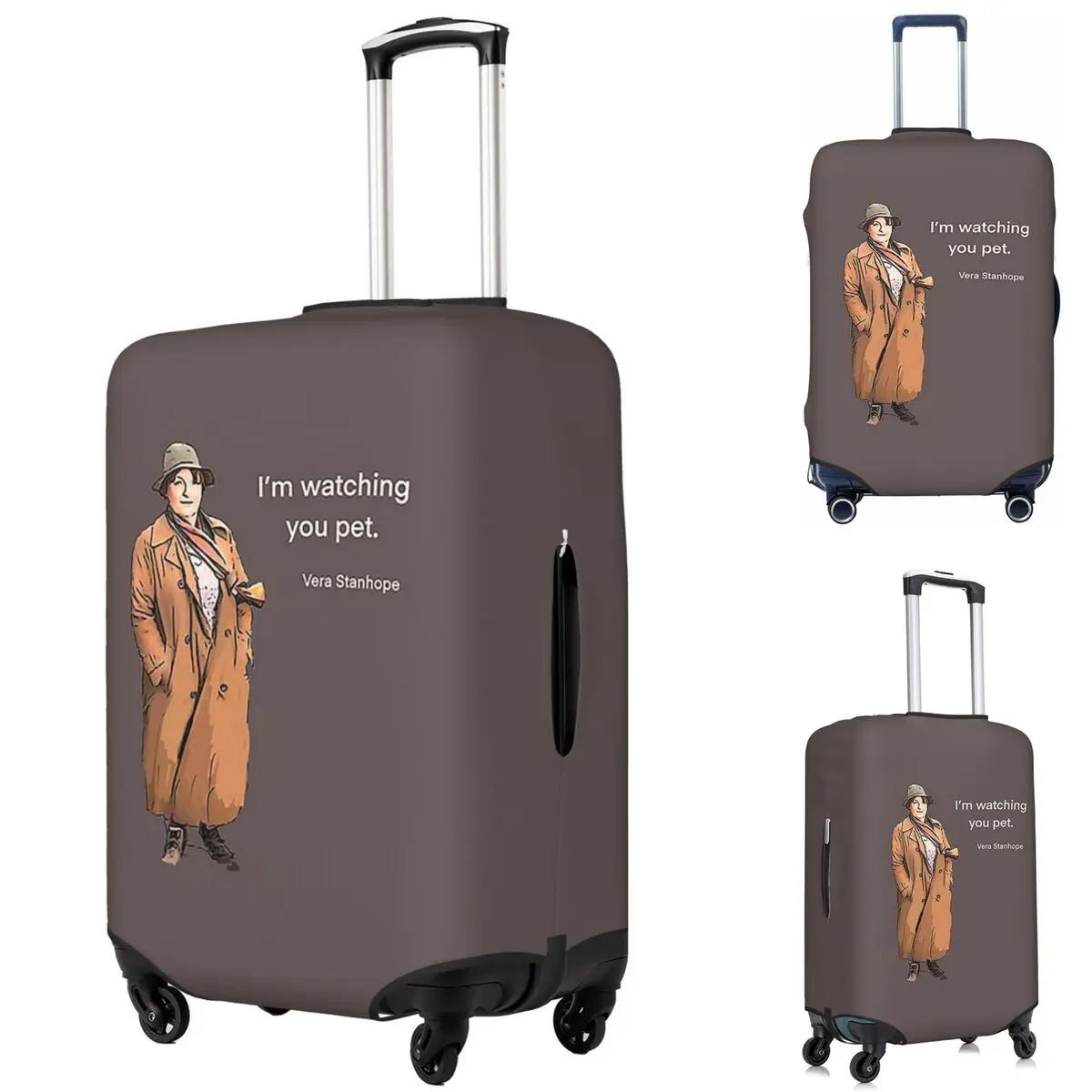 

DCI Vera Stanhope I'm Watching You Pet. Suitcase Cover Protection Elastic Travel Luggage Protector Covers for 18-32 Inch