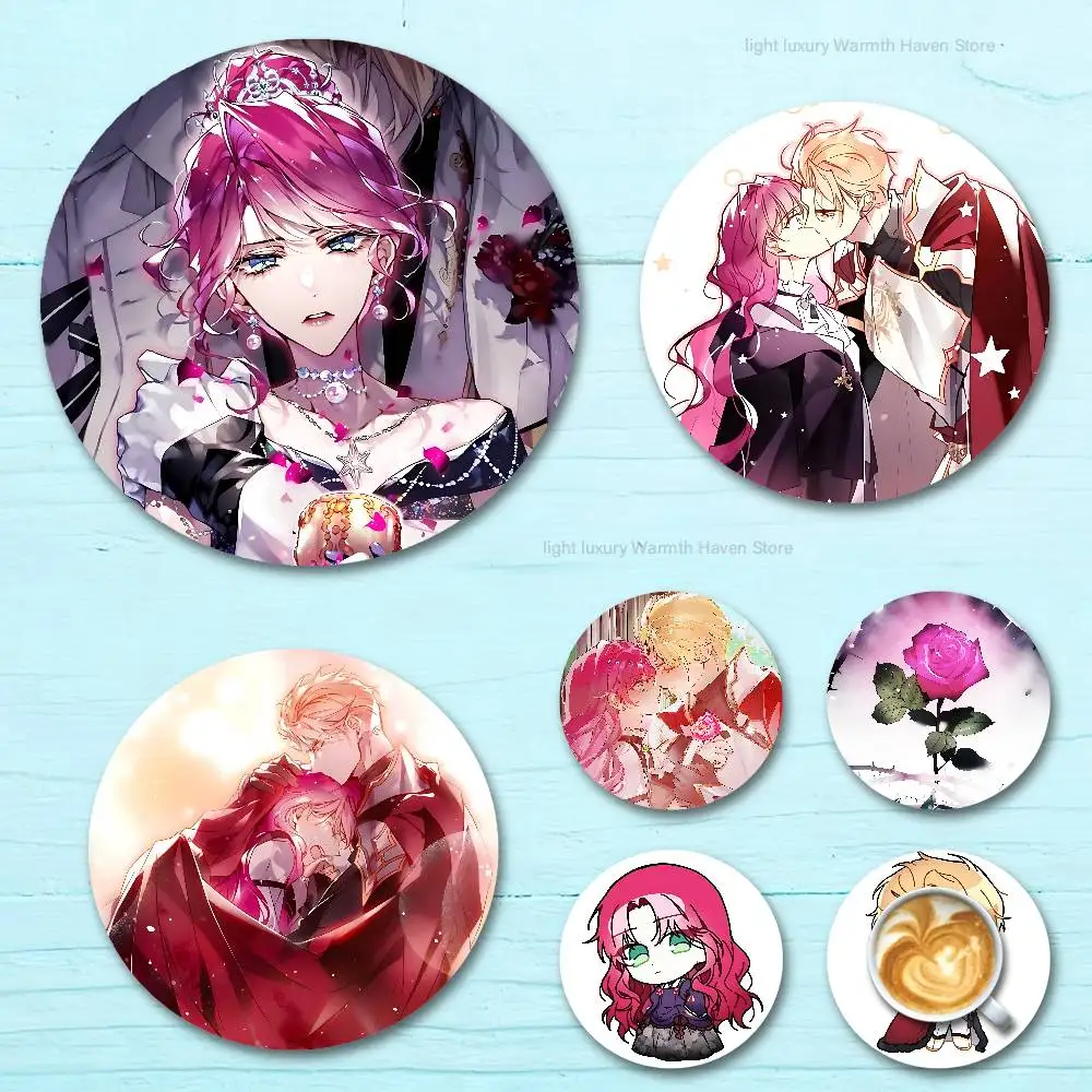 

Manga V-Villains Are Destined to Die Heat Resistant Round Wooden Coasters Non-slip Drink Cafe Decoration Color Print Coasters