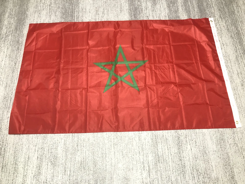 ZXZ Morocco Flag 90 x 150cm polyester hanging banner Morocco Moroccan National flags for indoor outdoor Home Decoration