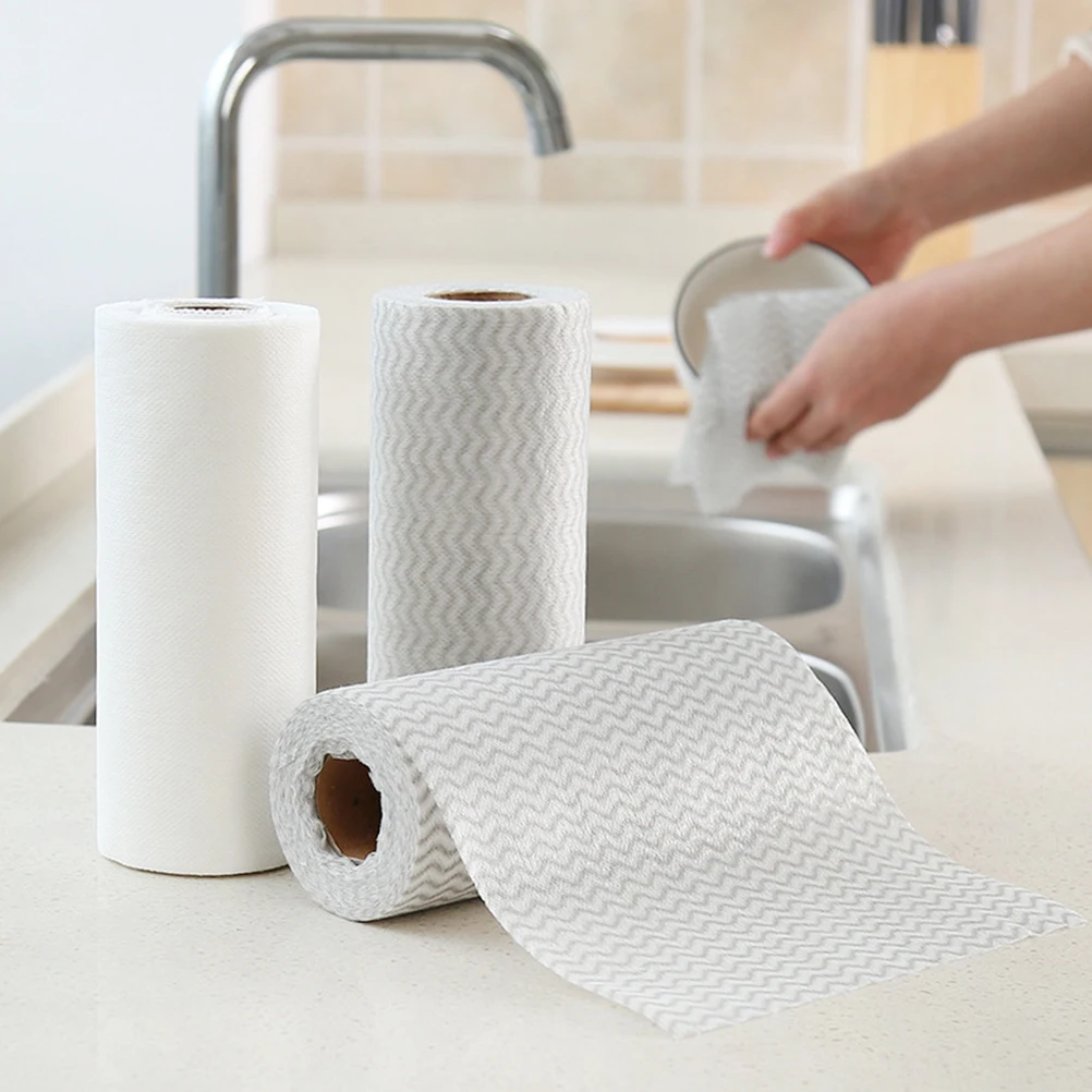 

50 Pcs/Roll Public Place Cleaning Wipes Kitchen Cloth Earth Tones Multipurpose Household