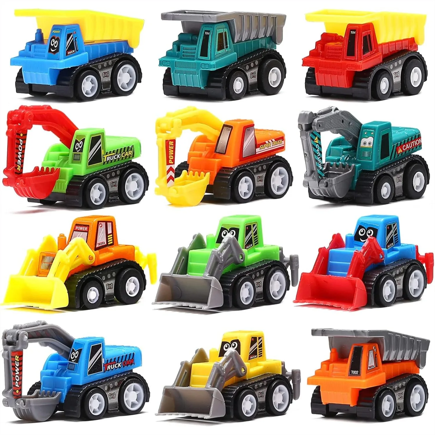

Pull Back Car, 12 Pcs Mini Truck Toy Set, Construction Engineering Vehicle Educational Preschool Kids Birthday Party Favors