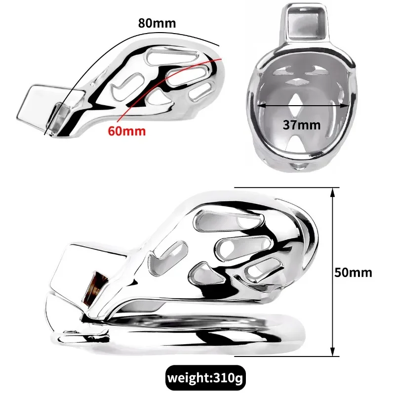 2023 New Cobra Chastity Cage Male Stainless Steel Erotic Urethral Lock Penis Bondage Abstinence Anti Cheating Adult Sex Toys 18+