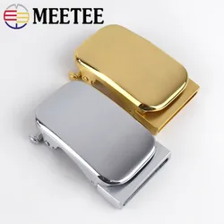 Solid Brass Stainless Steel Belt Buckles Men Brushed Metal Automatic Buckle for 33-34mm Waistband Belts Head DIY Leather Craft