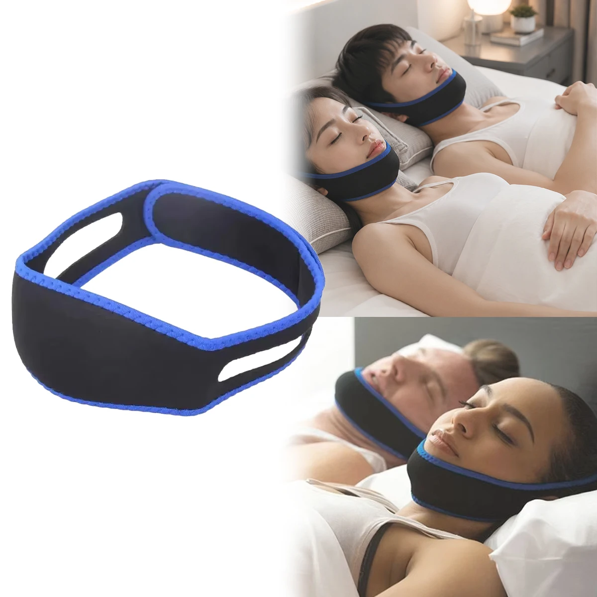 Anti-Snoring Belt, Prevention of Shoulder Strain During Sleep, Reduction of Sleep Noise, Closed-Mouth Neck Correction