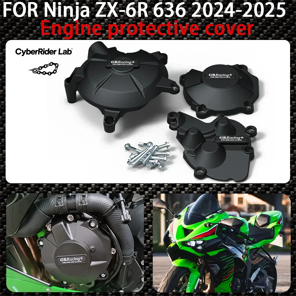 

ZX-6R 2025 Motorcycle racing engine hood protective cover For Kawasaki Ninja ZX6R 636 ZX 6R 2024-Ground protection device