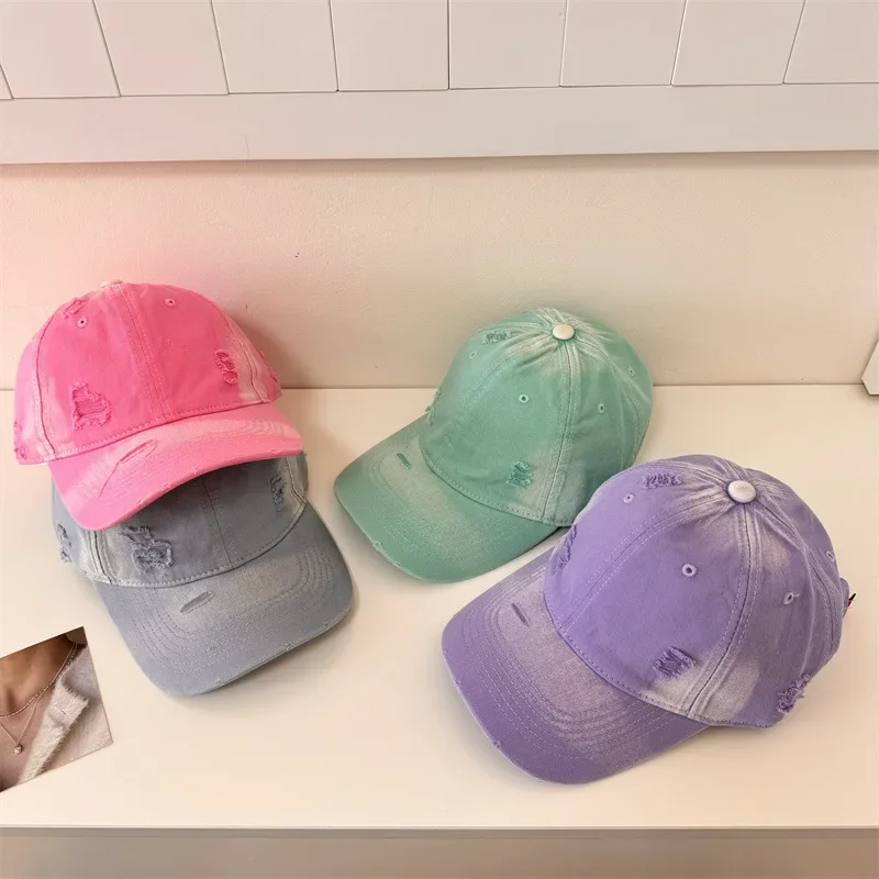 Summer and autumn travel sunshade soft top baseball cap men and women young retro wide brim peaked cap women