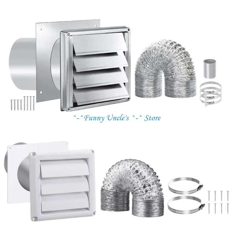 E7CD Dryer Wall Ventilation Duct Kits Dryer Vent Hose Connectors Wall Ducting Kits