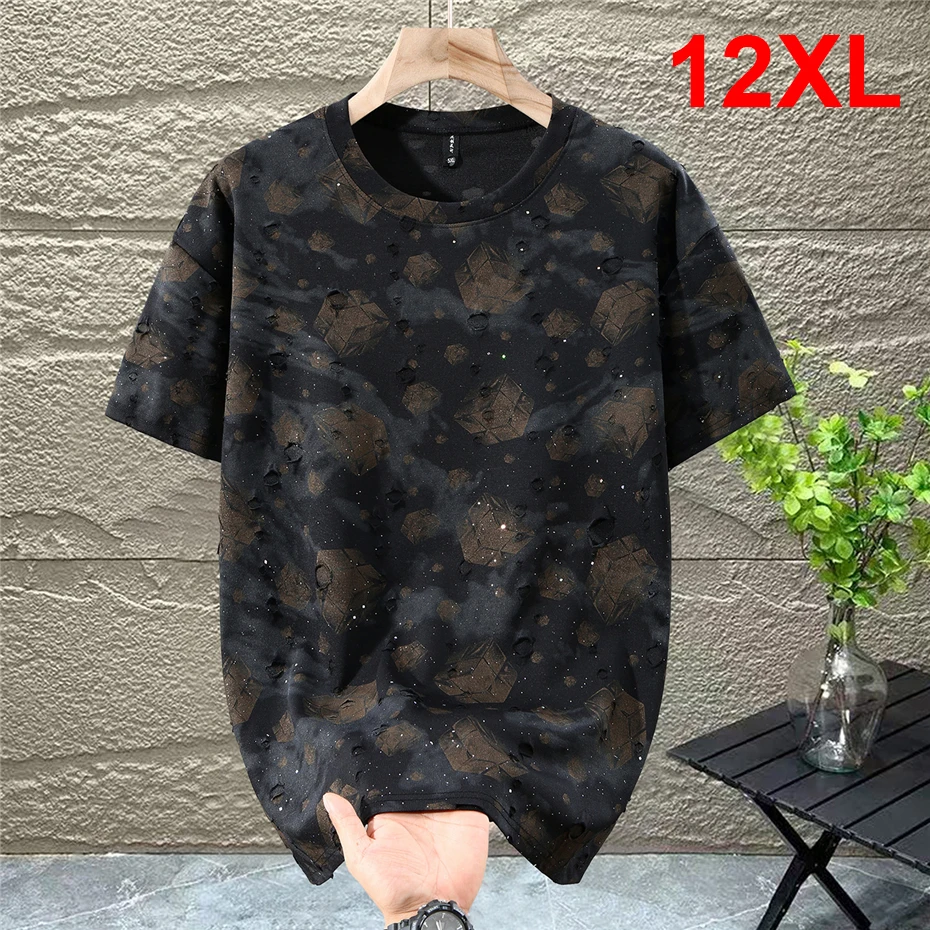 

12XL Plus Size T-shirt Men Summer Short Sleeve Tshirt 3D Print Tops Tees Male Big Size 12XL