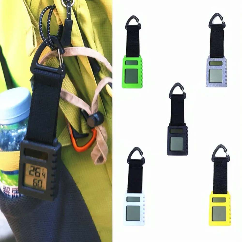 Portable Solar Temperature Humidity Gauge Outdoor Weather Tracker For Backpacking Climbing Travel Equipment Gear