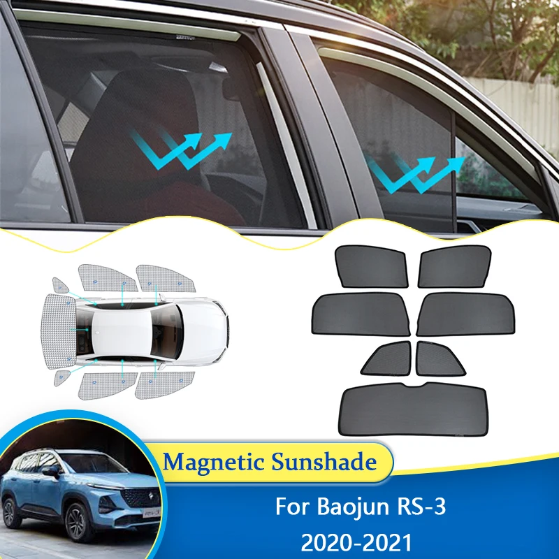 

For Baojun RS-3 2020 2021 UV Protection Sunshade Magnetic Privacy Curtain Avoid light Windshield Visor Car Accessorie Auto Parts