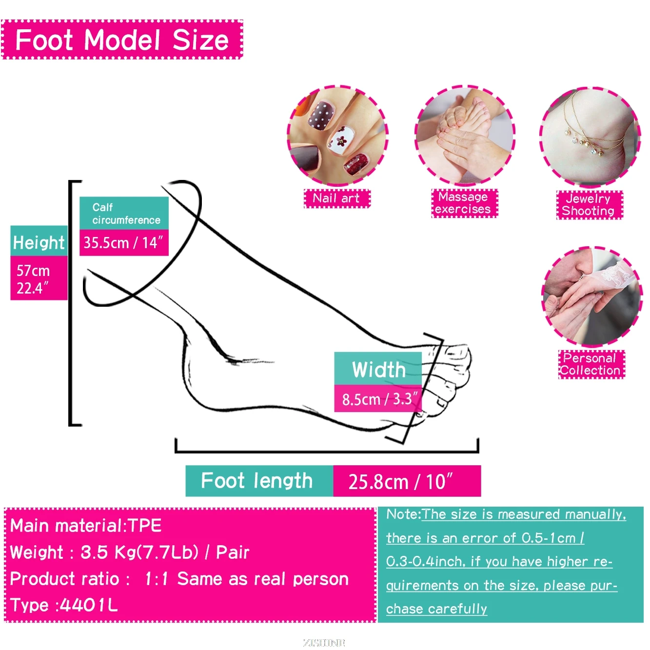 Piedi in silicone maschile Modello Simulazione Pratica per unghie Manichino Gamba Piede Fetish Scarpe Calzini Display Pompino 1:1 Reale TPE 4401L