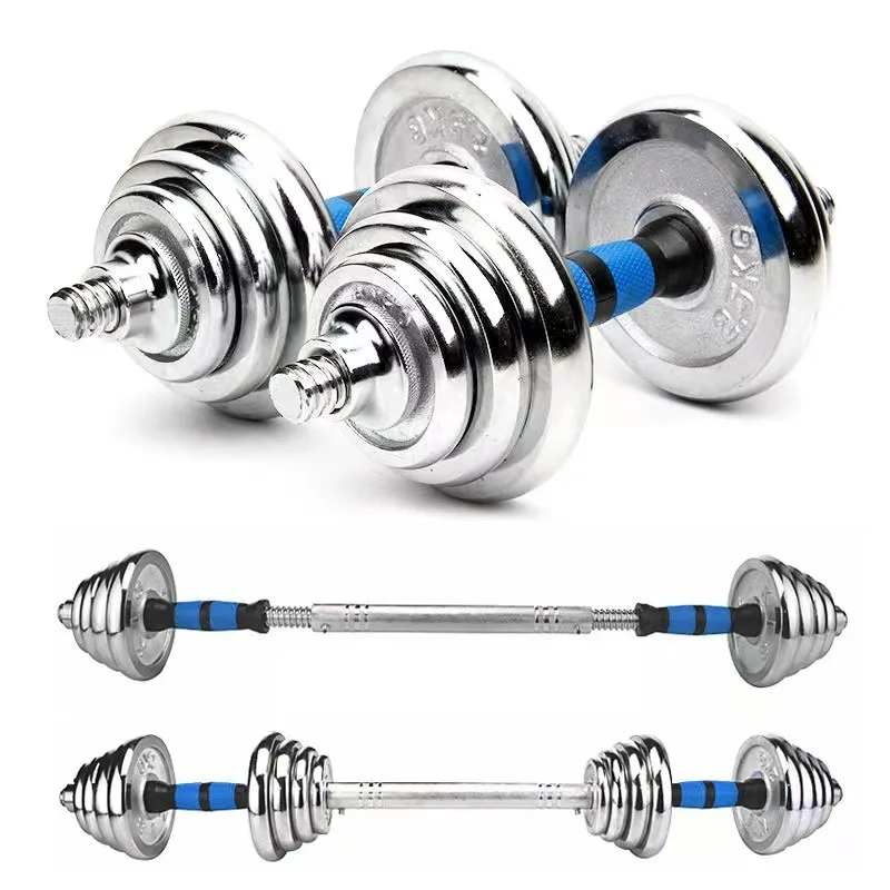 

Fitness Solid Barbell Pair Boxed Set Home Use Detachable Electroplated Cast Iron Dumbbells Set Hot Pick