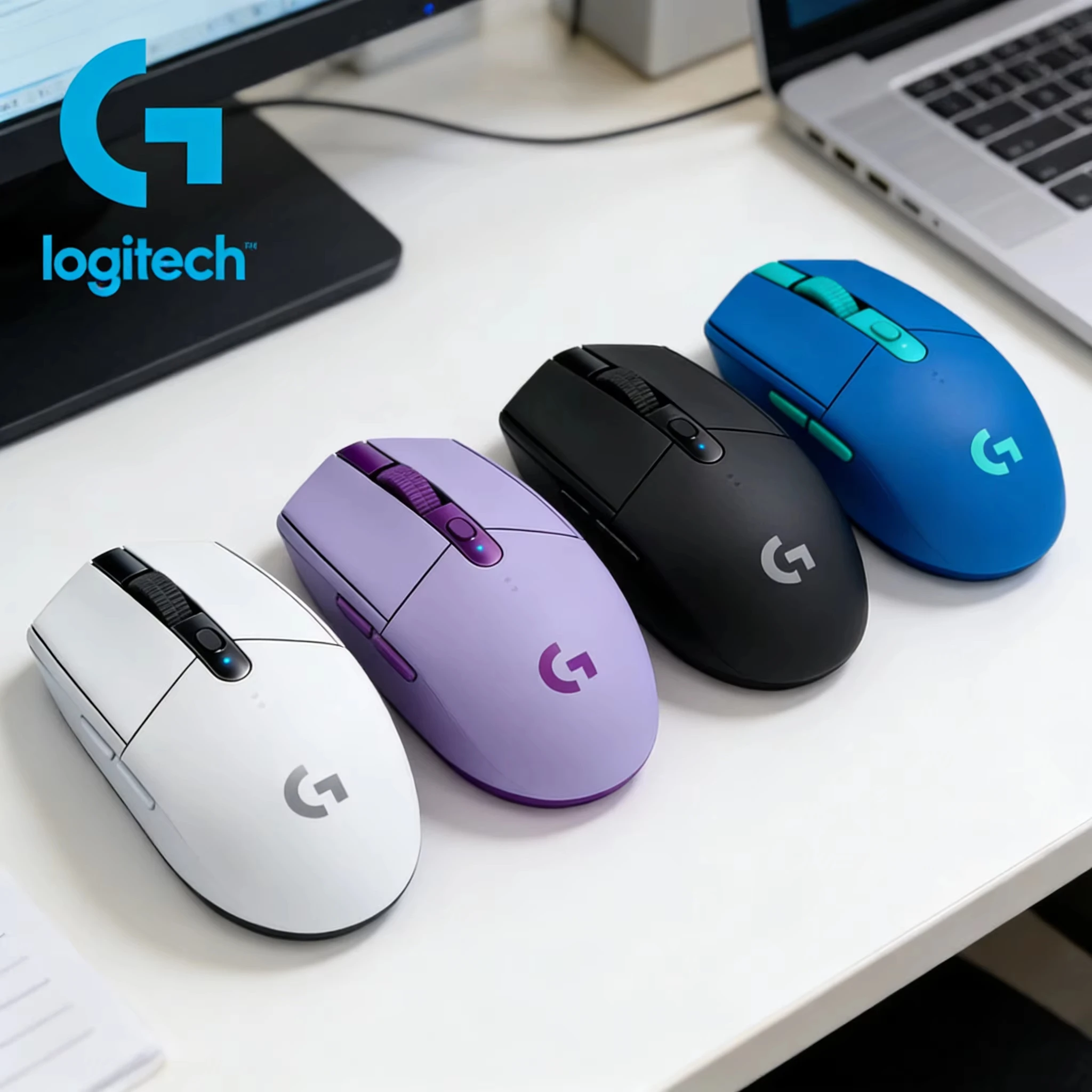 Ratón para Juegos Logitech G203 LIGHTSYNC con Cable, Iluminación RGB Personalizable, Sensor de Alta Precisión de 8000 DPI para PC, Computadora Portátil