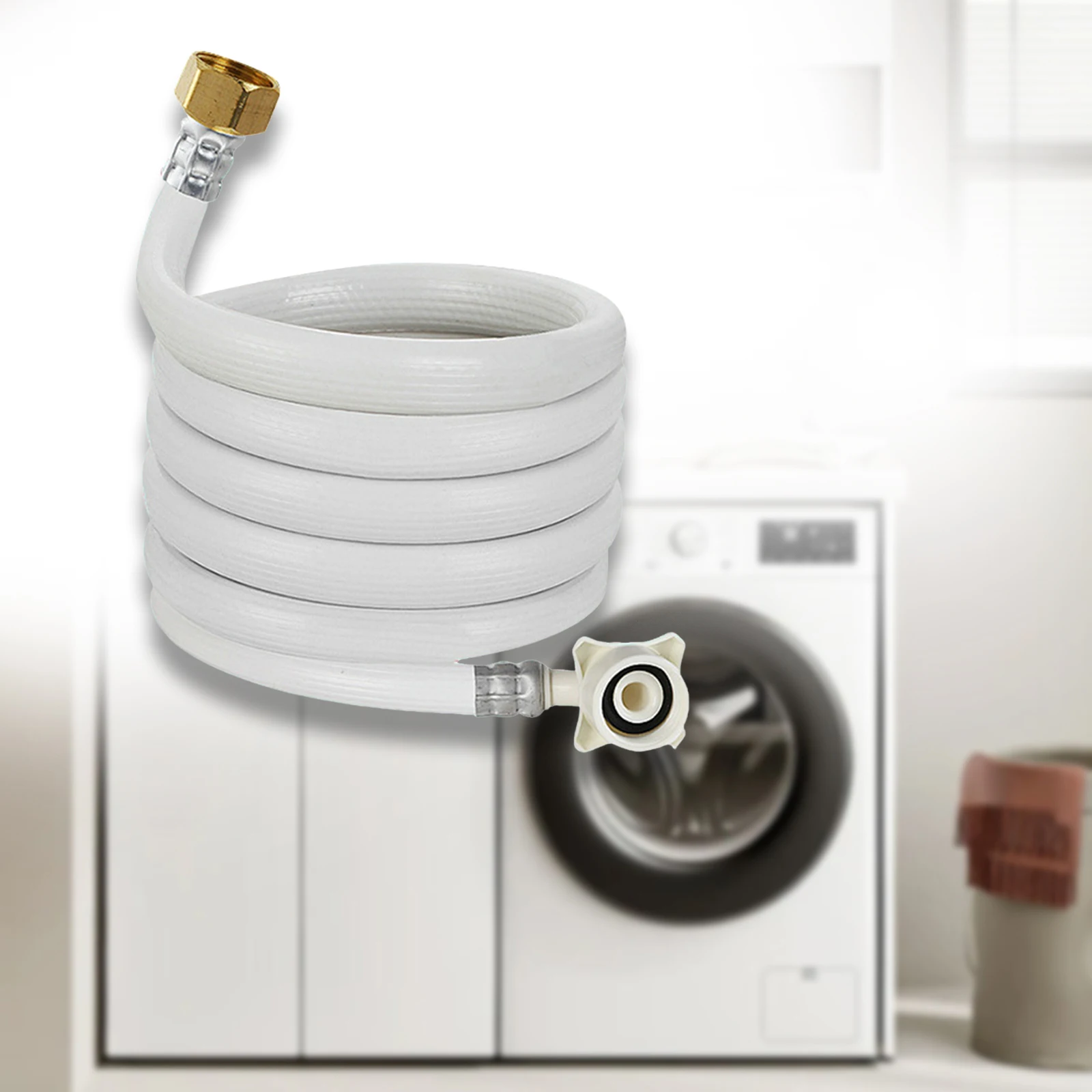 Faucet Line Connector Washing Machine Inlet Hose Connection Supply Line Water Inlet Hose Connector for Dishwashers Bathroom