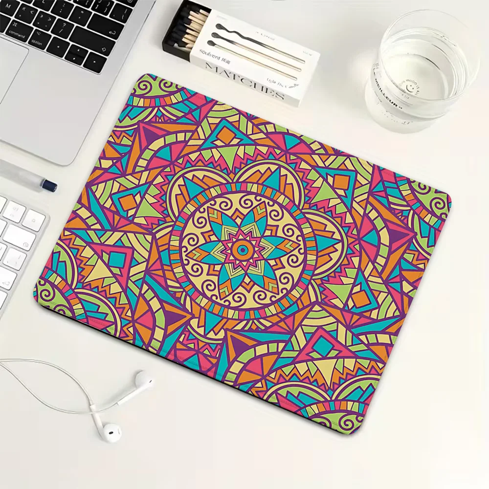 

Красочные узоры мандалы, небольшой коврик для мыши, резиновый игровой коврик для мыши, коврик для механической клавиатуры, аксессуары для ПК, коврик для компьютерного стола