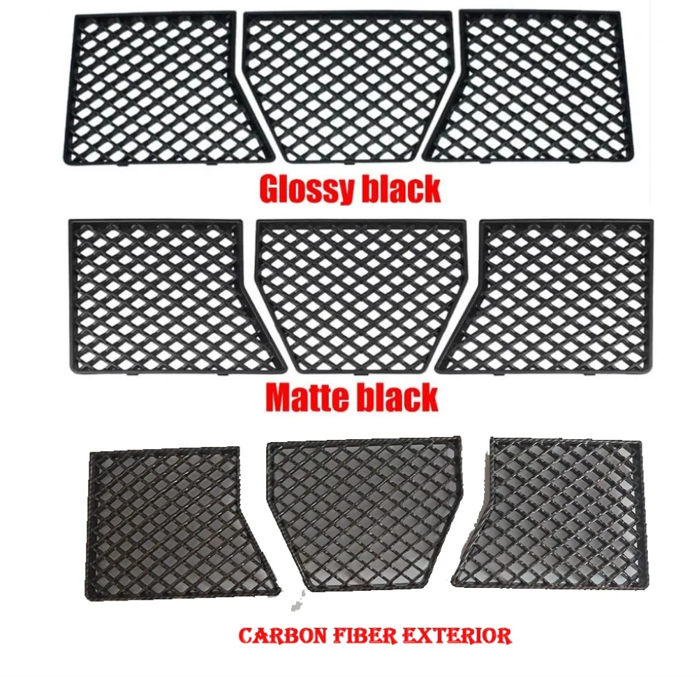 ชุดครอบกระจังหน้ารถยนต์ด้านล่าง 3 ชิ้น สำหรับ BMW G87 M2 ปี 2023-2025 สีดำเงา สีดำด้าน คาร์บอนไฟเบอร์ ABS