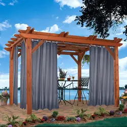 Gray Outdoor Other Blackout Curtain - 10 in. W x 12 in. L