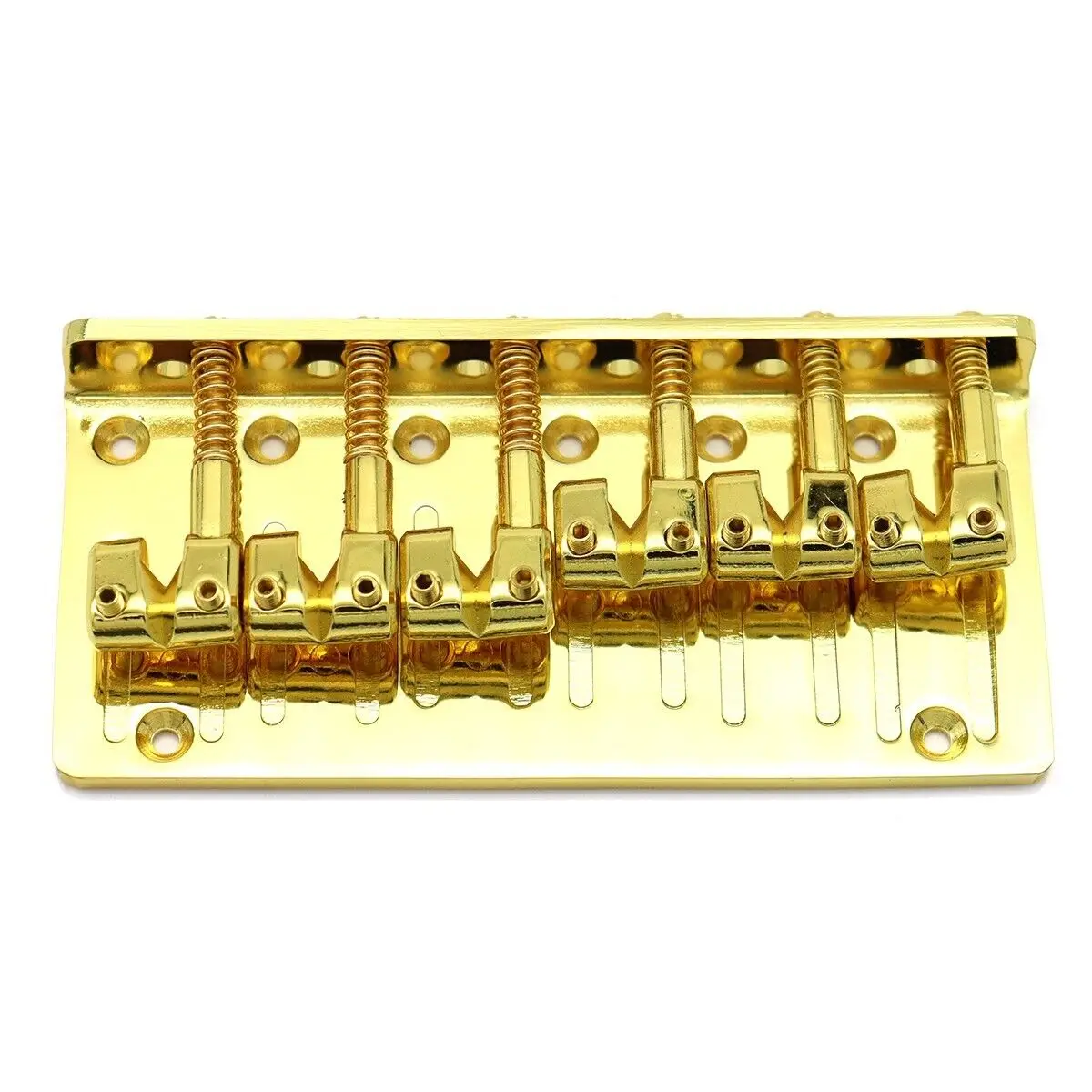 

6-струнный фиксированный бас-бридж, металлический L-образный седловидный мост с верхней загрузкой, золотой хвостовик