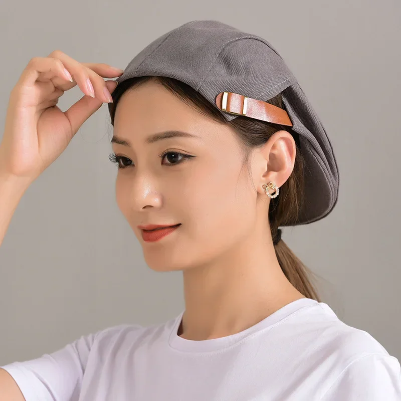 Chapeau de cuisine de Chef unisexe, uniforme de serveur de Chef, casquette de cuisine, boulangerie, barbecue, gril, Restaurant, chapeau de travail de cuisinier, casquette de serveur de café