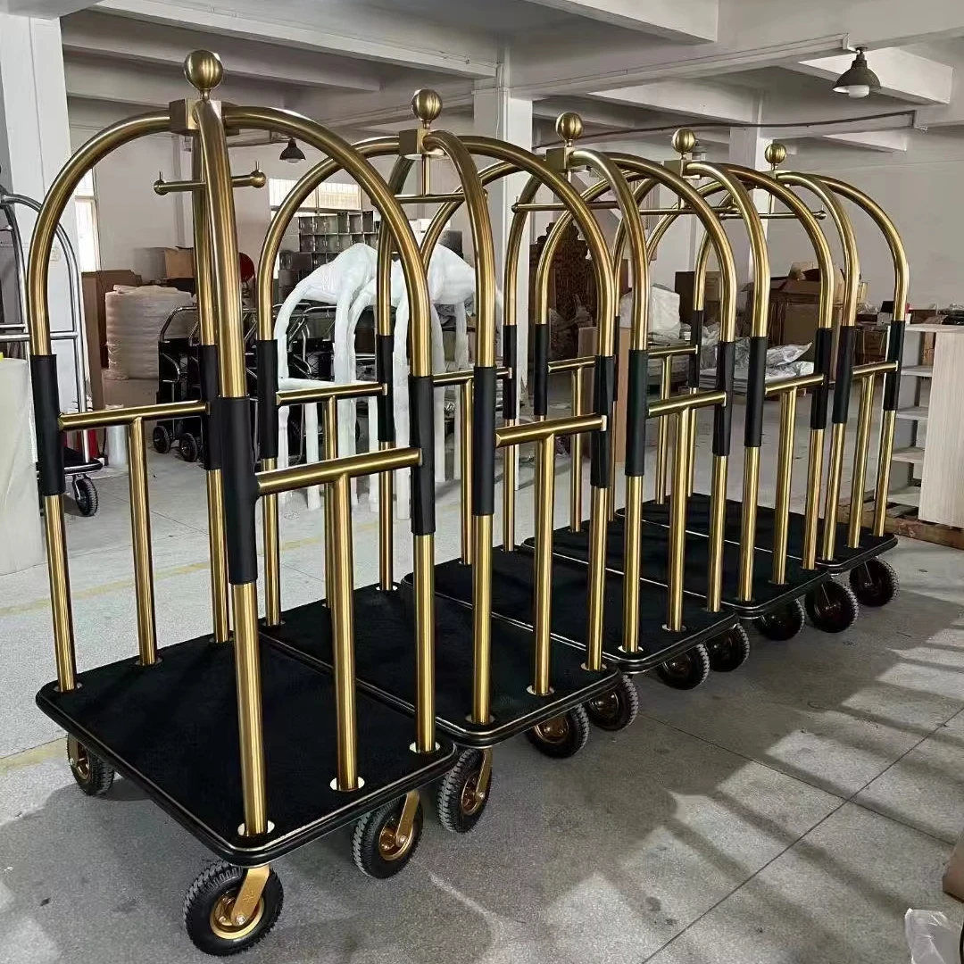 Chariots personnalisés, chariots à bagages, fournitures pour hôtels et restaurants pour le transport de bagages et de biens.