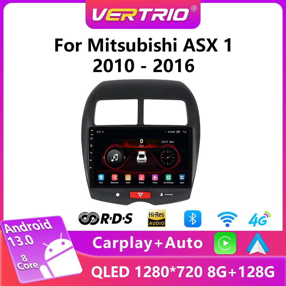 

8G+128G For Mitsubishi ASX 1 2010 - 2016 Car Radio Multimedia Video Player Navigation GPS Android 12.0 No 2din 2 Din DVD WIFI