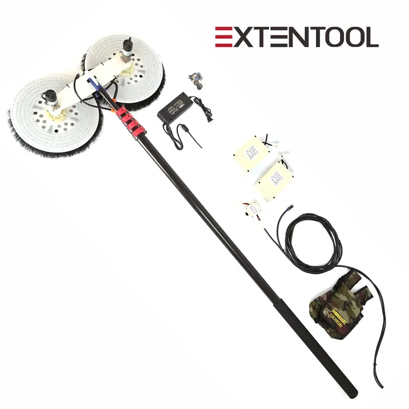 For Extentool 3.5m Electric Solar Panel Cleaning Tool Water Fed Pole Photovoltaic Cleaner Machine For Home Roof Garden