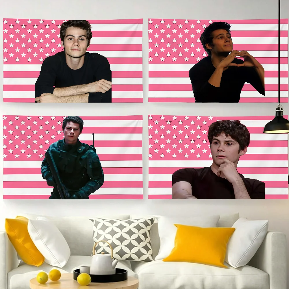 Actor D-Dylan O'Brien flag For Garden Party Living Room Home Wall Decor Banner Bedroom Outdoor Tapestry