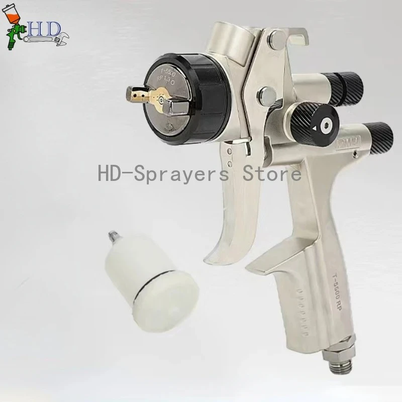 5500 مسدس رش للسيارة 1.3 مم فوهة الطلاء/الطلاء المائي مسدس رش الانحلال العالي