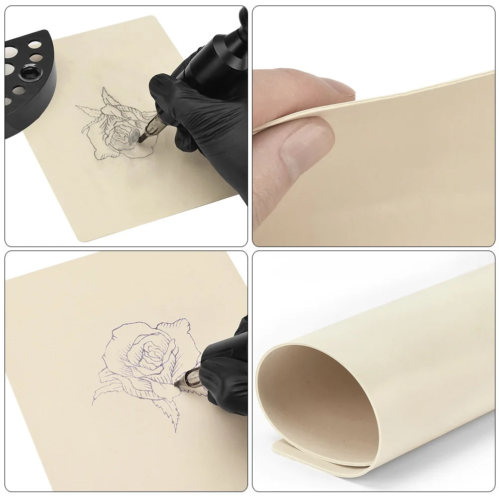 

5Pcs Silicone Practice Skin for Tattooing Reusable Fake Skin Sheets Thick Double-Sided Tattoo Training Board Makeup Practice