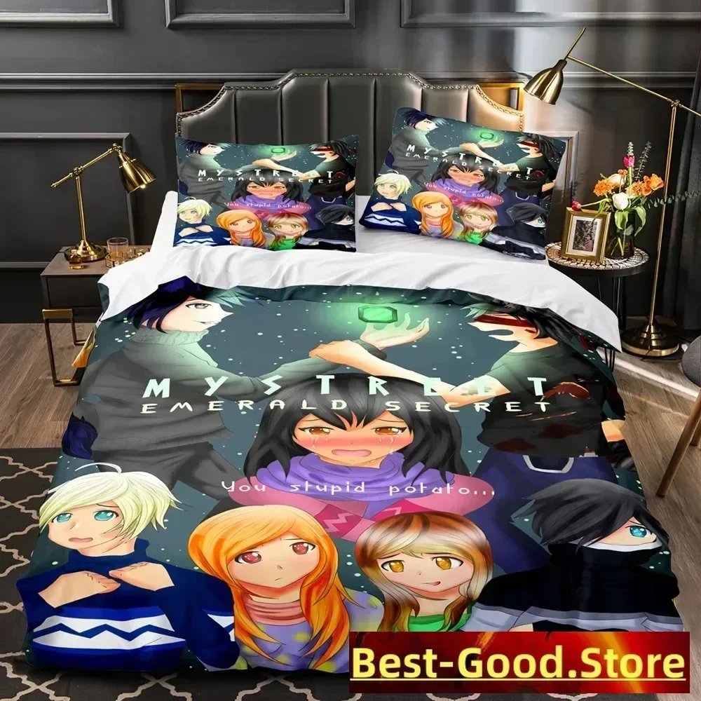 

APHMAU Bedding Set Kawaii Aphmau Bedding Set Duvet Cover Sheet Printed Bed Set Pillowcase Full Queen King Size Comforter Bedroom