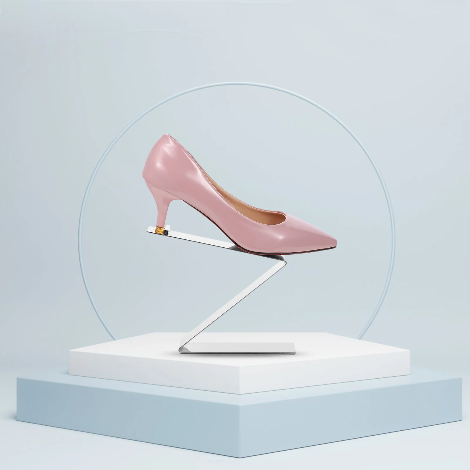 

Z Shape Shoe Rack Stainless Steel Durable Organizer For Home Mall Store Display Shelf Heavy Duty Shoes Bracket