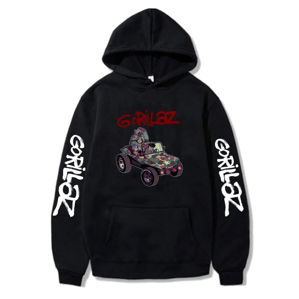 

Повседневная толстовка Gorillaz Faion Music Band с круглым принтом комиксов Ne, удобная уличная одежда для мужчин, осень 2023, осень