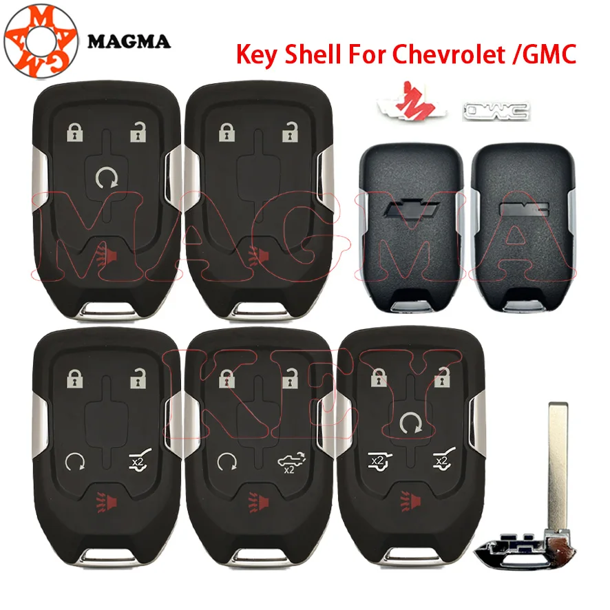 MAGMA الذكية بدون مفتاح فوب شل لشروليه تاهو سيلفرادو سوبربان تاهو جي إم سي سييرا أكاديا التضاريس يوكون حافظة مفتاح بعيد #1
