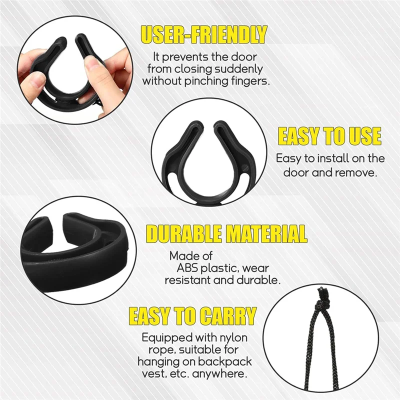 

ABKQ-24 Pcs First Responder Door Stop Jam With Ropes Law Enforcement Gear Emergency Jammer Wedge For Firefighter