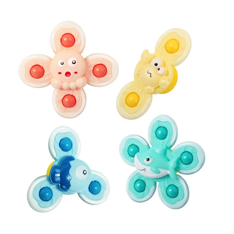 1 stücke Cartoon Fidget Spinner Kinder Spielzeug ABS Bunte Tier Gyro Spielzeug Relief Stress Pädagogisches Fingertip Rassel Spielzeug für Baby