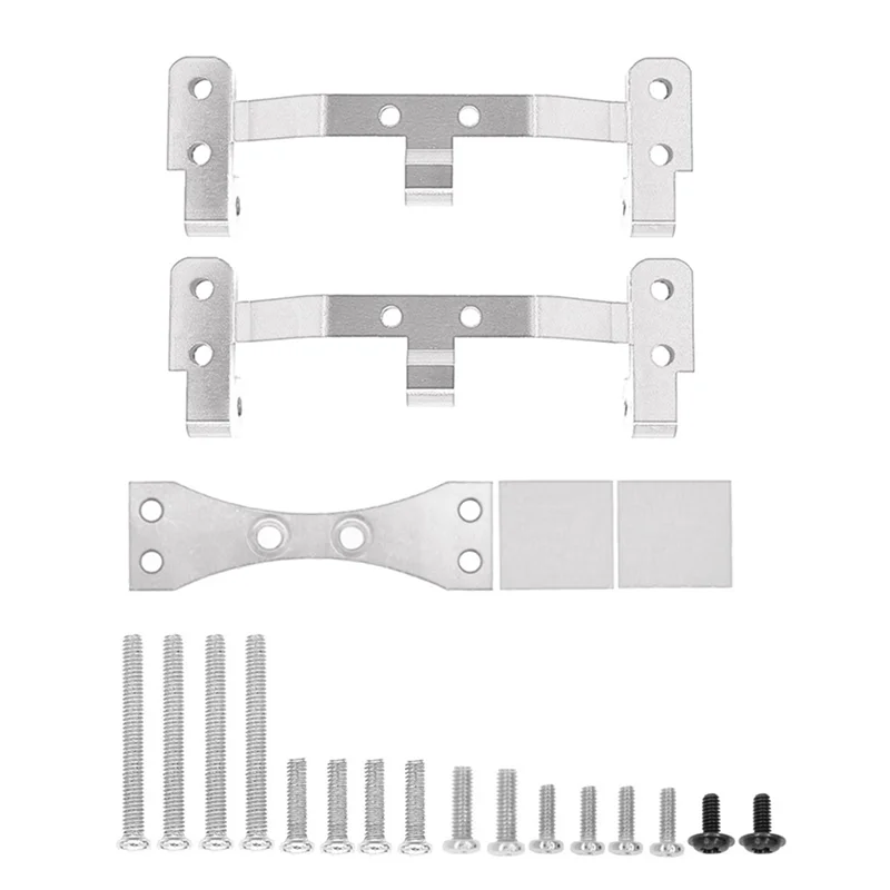 Base de montaje de varilla de enlace de Metal y eje hacia arriba, soporte de Servo para C14 C24 C34 C44 C54 1/16 RC Car Upgrade Parts, plateado