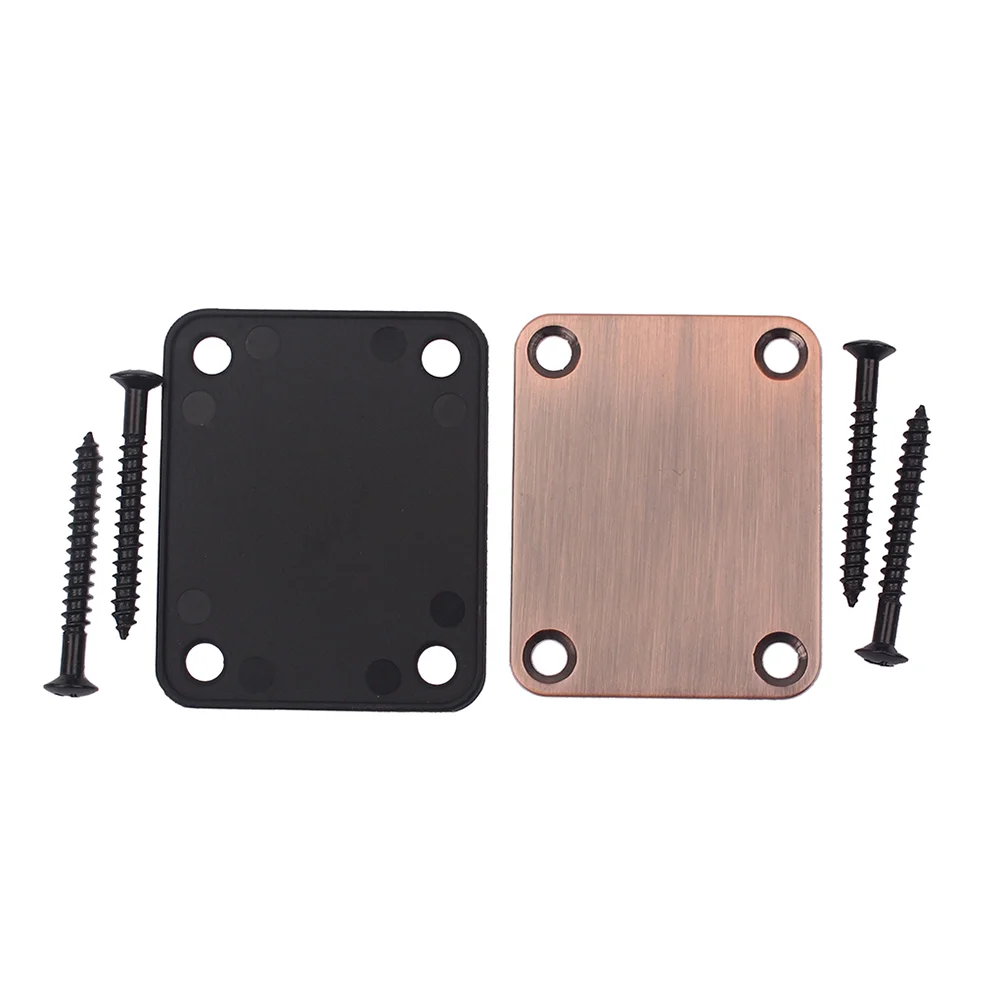 2 Pcs Electric Guitar Replacement Neck Connecting Board Bass Plate Building Supplies Repair Parts