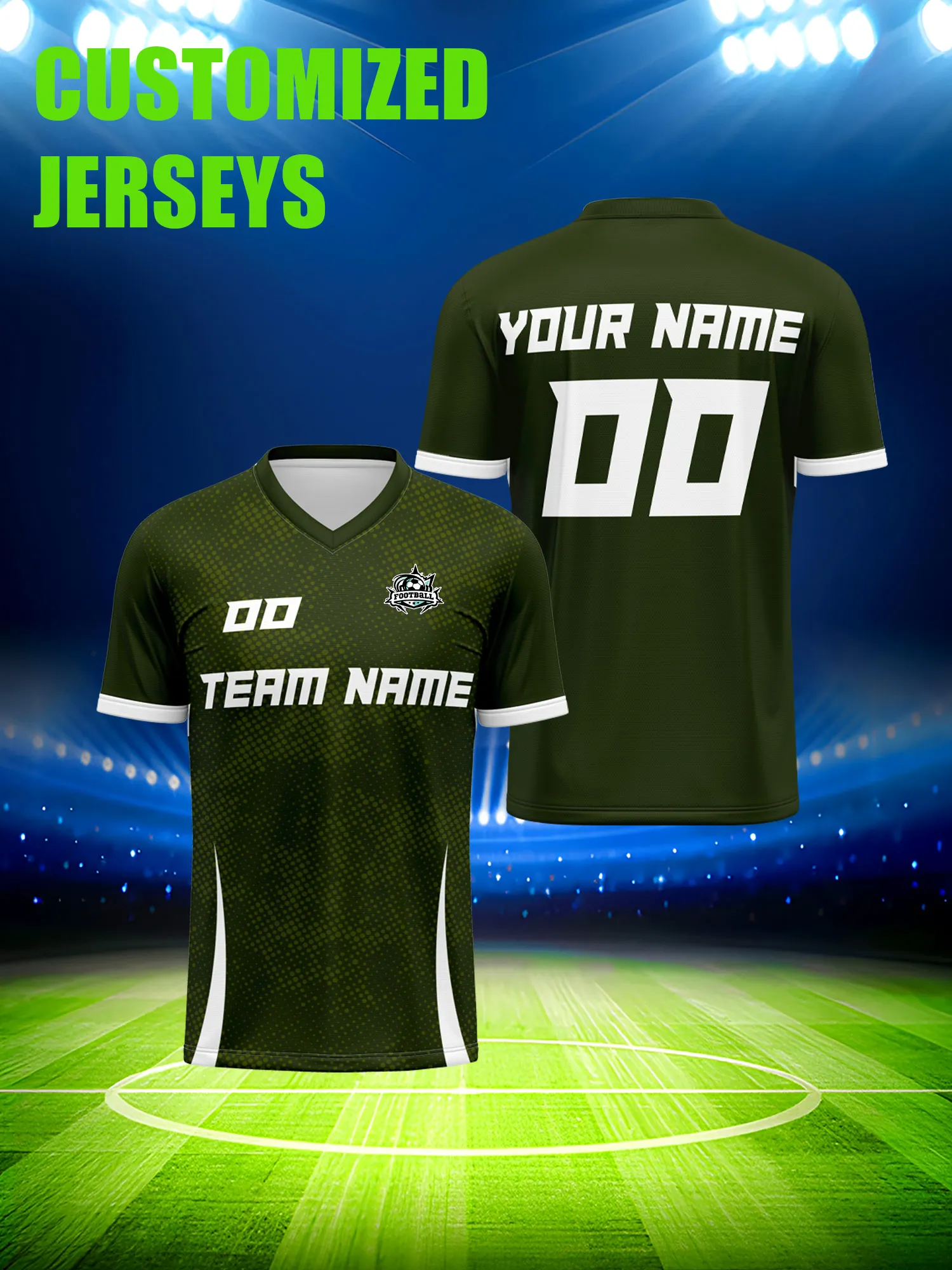 

Футбольная форма на заказ с индивидуальным изображением, номером и именем, экипировка для местных клубов, любительских команд и сообществ.