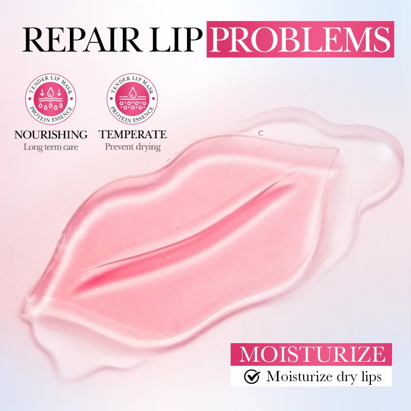 نياسيناميد قناع الشفاه 8 جرام بروتين الكولاجين ترطيب قناع الشفاه الوردي للشفاه الجافة والمتشققة العناية بالبشرة علاجات التجميل #3