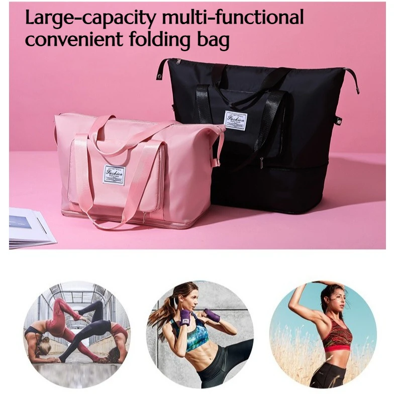 

Multi-functional Dry-wet Separation Nylon Storage Bag Can Folded and Expanded Large Capacity Home Storage and Shopping Bags