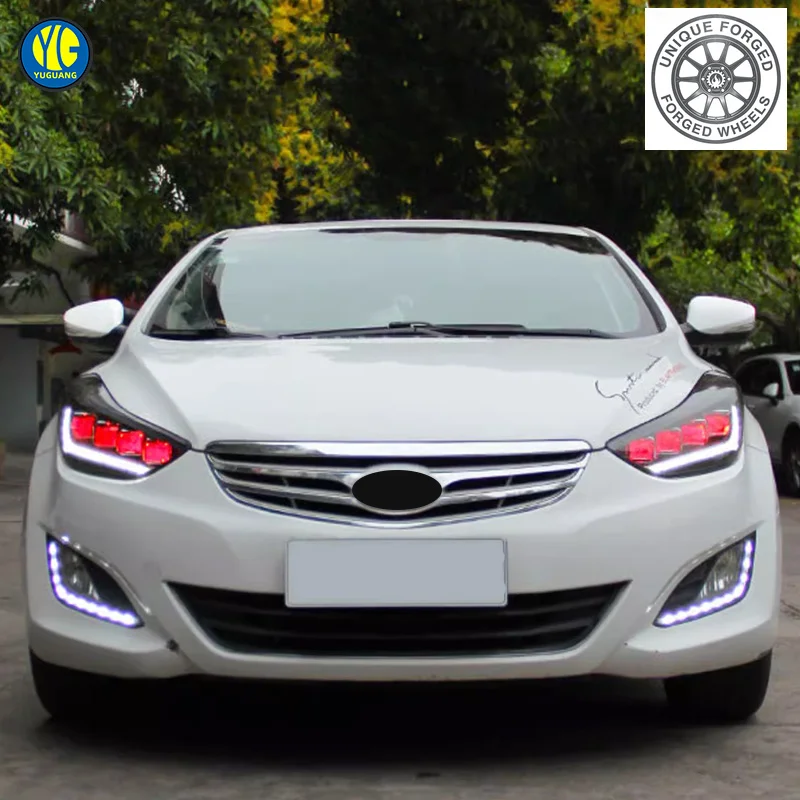 26 Style For Elantra Accord 2012-2016 LED Headlights Demon Eye 6000K 8000 Lumens 12V New Plug-and-Play Car Accessories