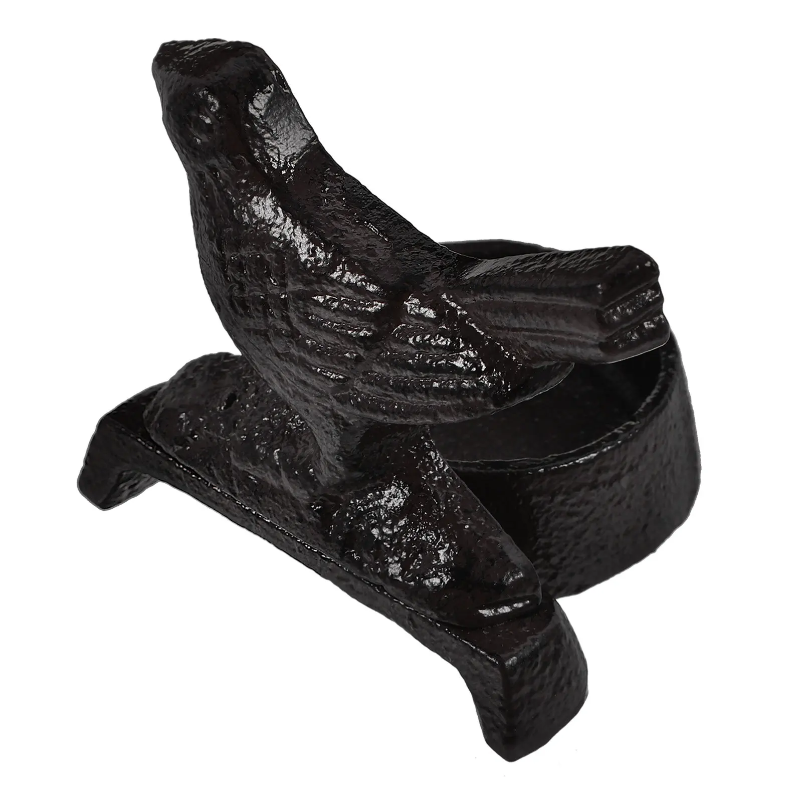 Vintage Wrought Iron Cast Iron Holder Bird Shape Decorative Stand for Tabletop Home Fireplace Living Room Decor