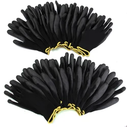 10pairs Polyurethane Gloves ESD Protection Safety Work Gloves Repair Gloves Palm Coated Gloves Carpenter Repairman Supplies 20pc
