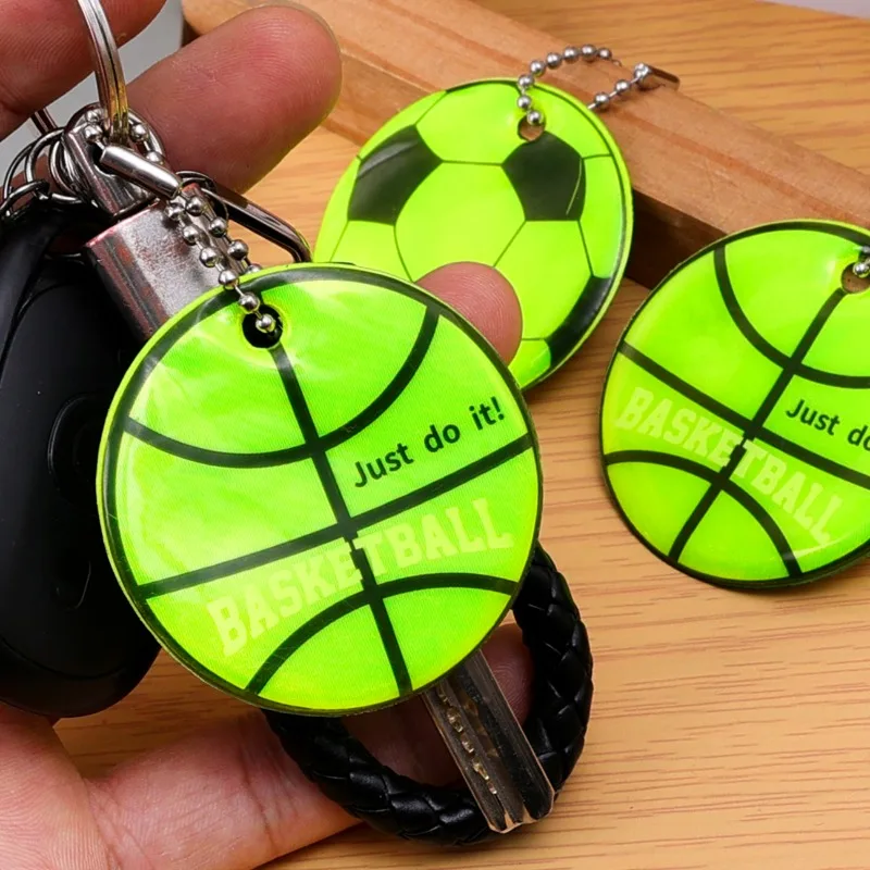 Nighttime Luminous Keychain Waterproof Darkness Glowing Car Keyring Long Term Use Round Football Basketball Pendants Key Chains